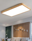 Rectangular Wood Ceiling Lamp
