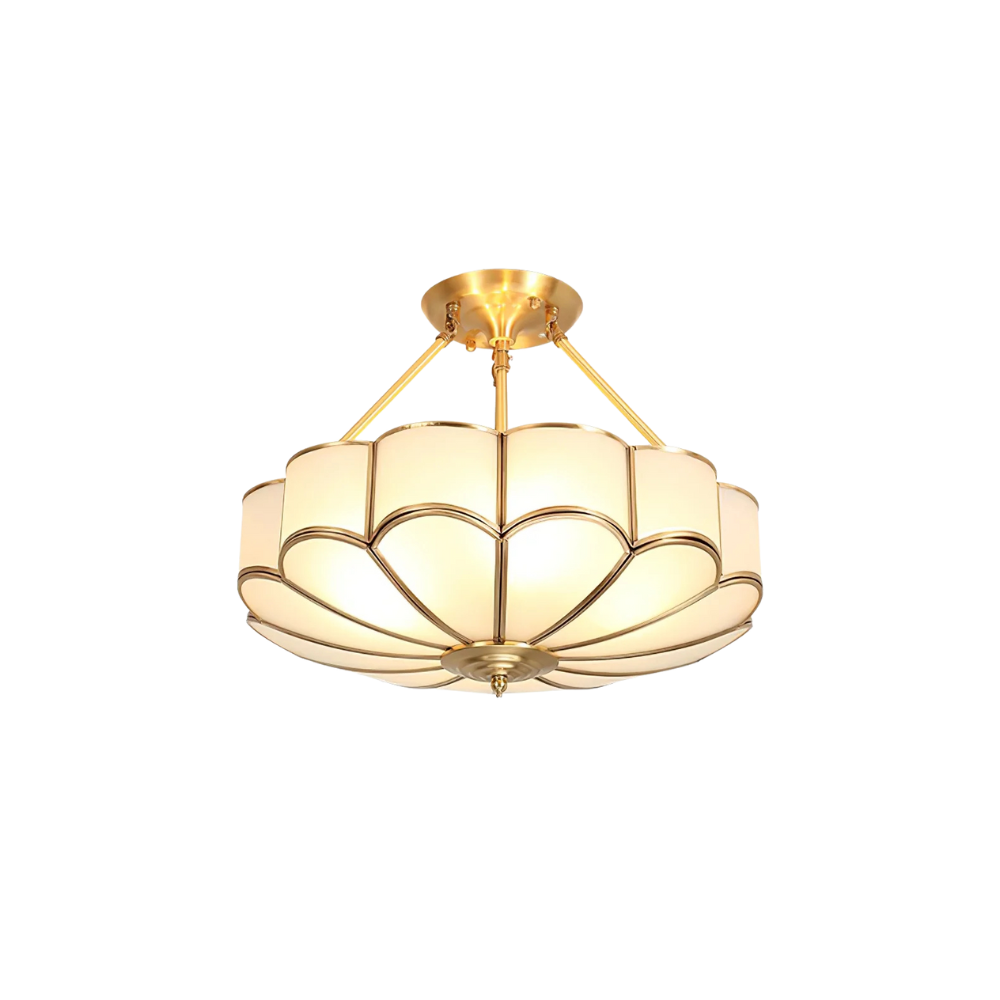 Sculpted Floral Pendant Lamp