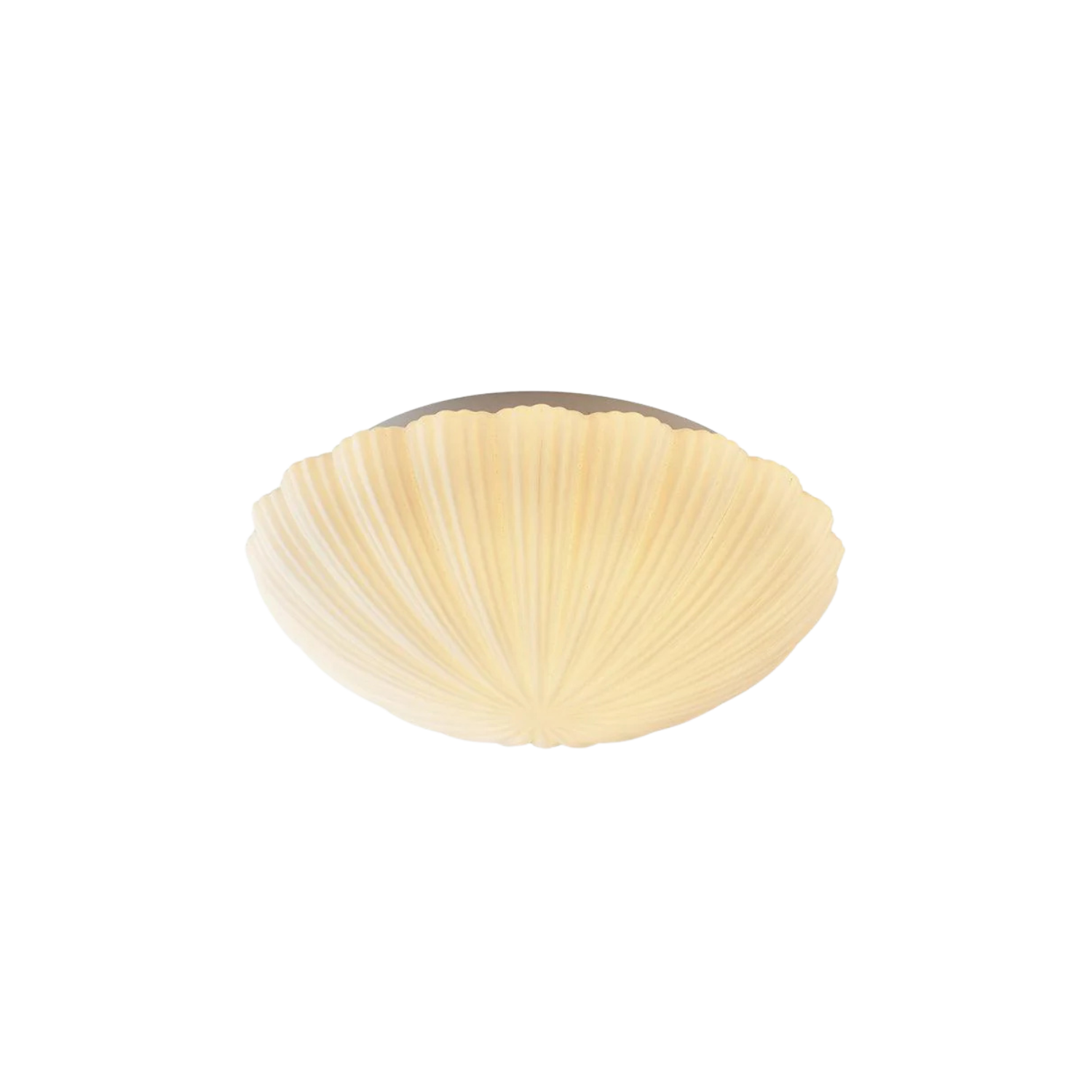 Pleated Shell-Inspired Ceiling Lamp