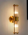 Pleated Iron & Glass Wall Lamp