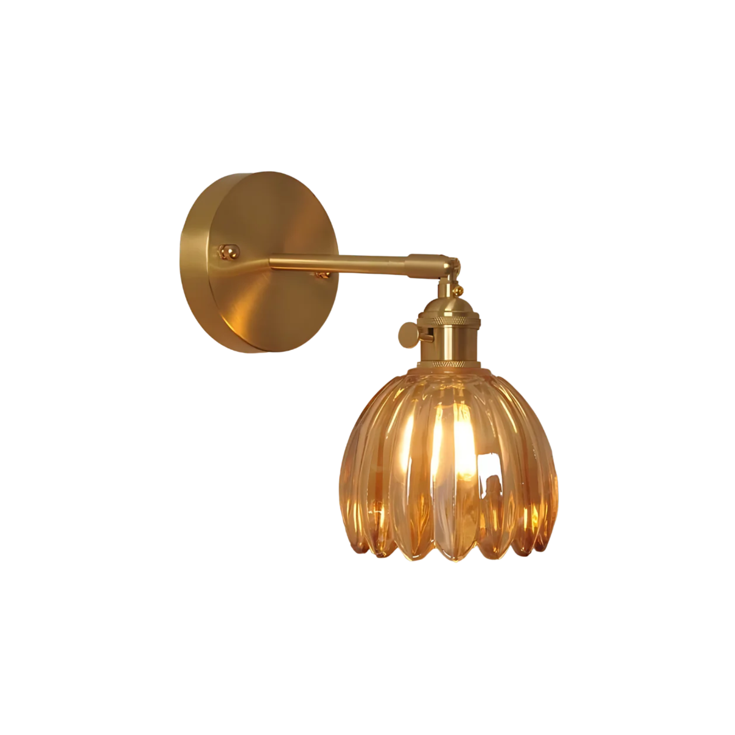 Pleated Glass Wall Lamp