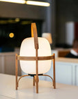 Portable Wooden Table Lamp