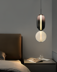 Sculptural Tinted Glass Pendant Lamp