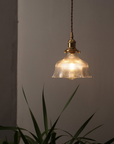 Ribbed Glass Pendant Lamp