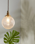 Crackled Glass Pendant Lamp