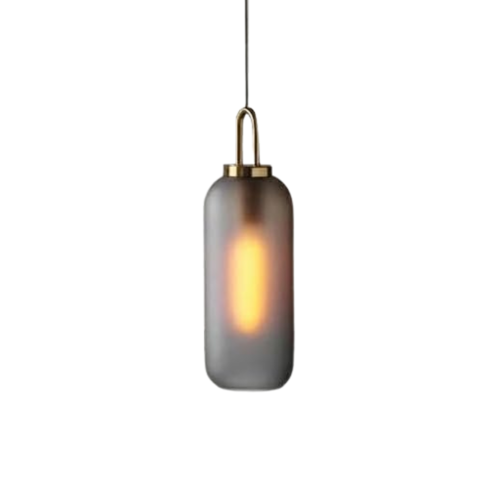 Sculptural Frosted Glass Pendant Lamp