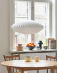 White Draped Pendant Lamp
