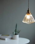 Faceted Glass Pendant Lamp
