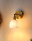 Pleated Glass Wall Lamp