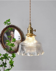 Ribbed Glass Pendant Lamp