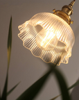 Ribbed Glass Pendant Lamp
