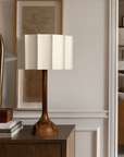 Sculptural Wooden Table Lamp