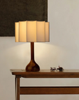 Sculptural Wooden Table Lamp