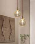 Crackled Glass Pendant Lamp