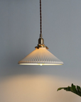 Pleated Ceramic Pendant Lamp