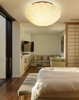 Pleated Shell-Inspired Ceiling Lamp