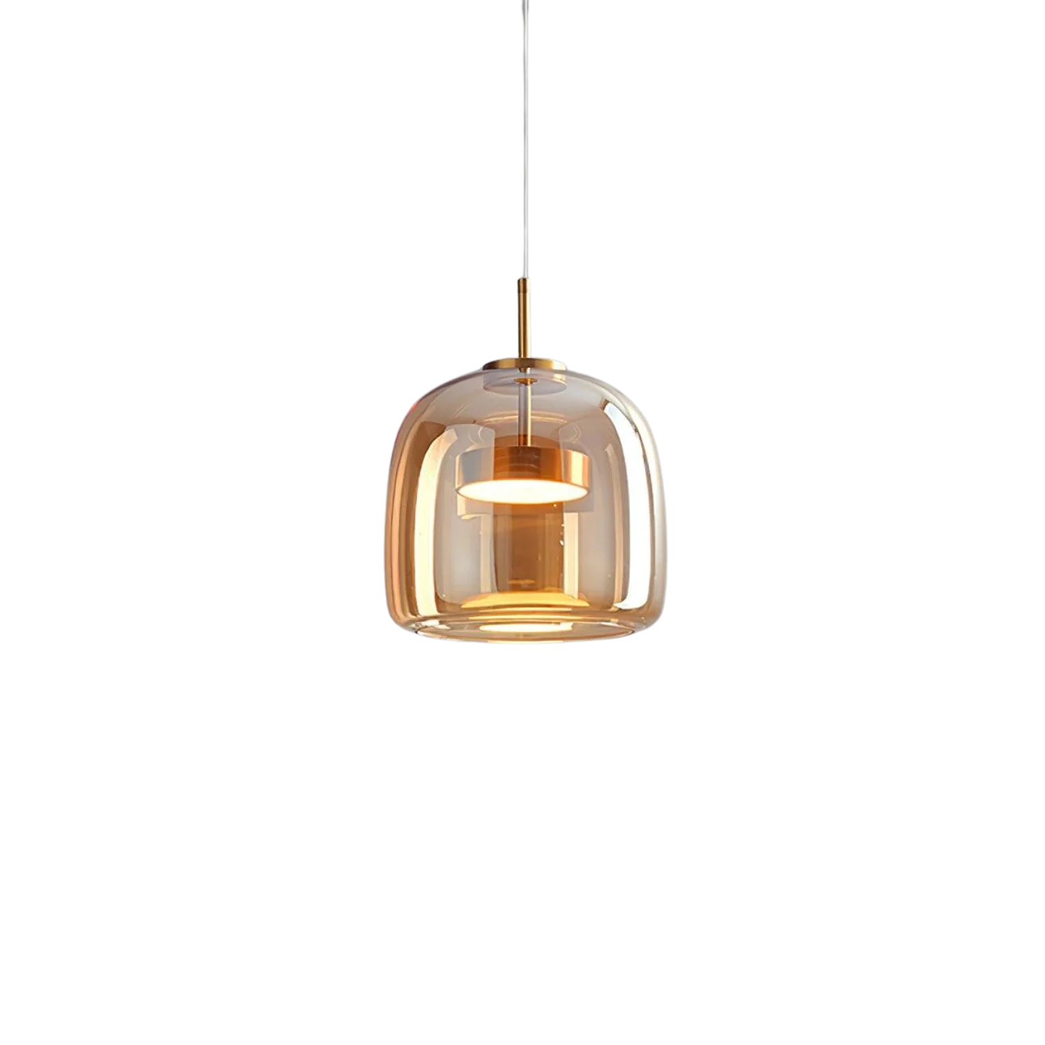 Curved Mirror-Finish Pendant Lamp