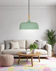 Wood Accent Cloud Pendant Lamp