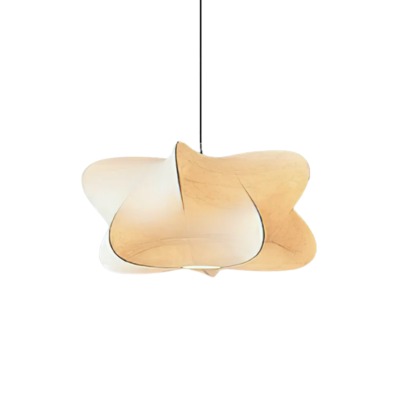 Floating Silk & Iron Pendant Lamp