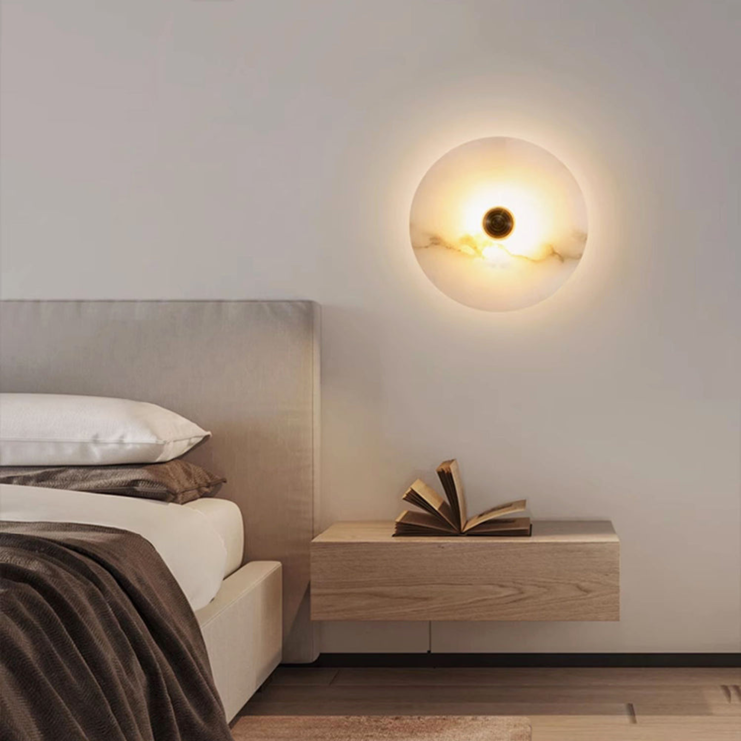 Marble &amp; Aluminum Wall Lamp