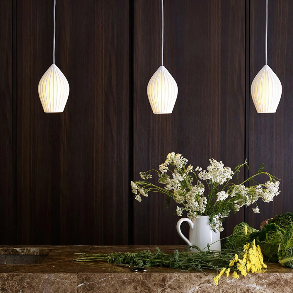Sculptural Contoured Pendant Lamp