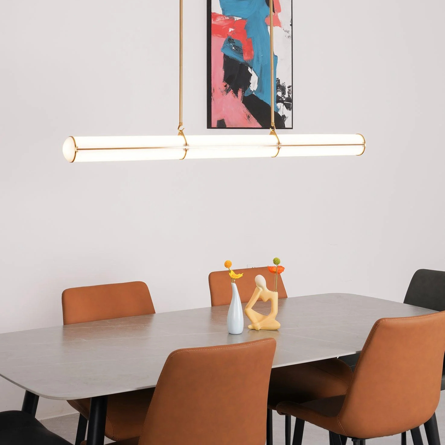 Elongated Cylinder Pendant Lamp