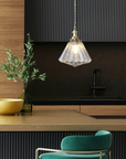 Faceted Glass Pendant Lamp