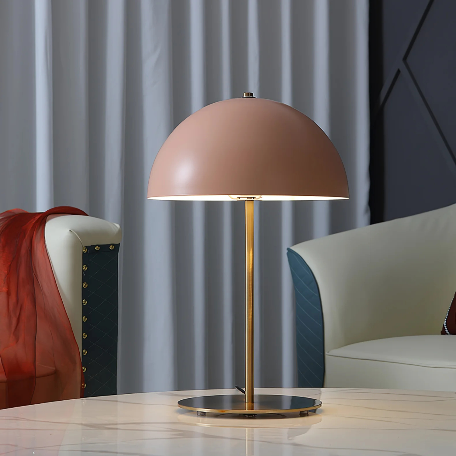 Plastic &amp; Iron Table Lamp