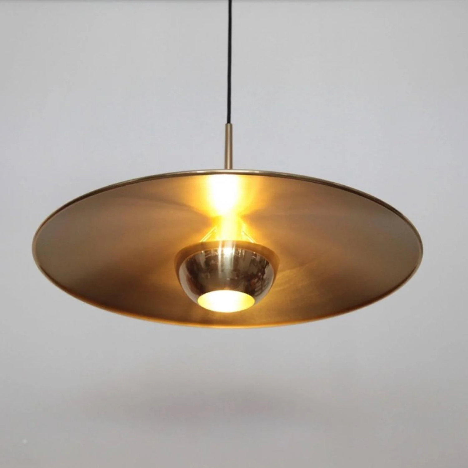 Copper &amp; Chrome Pendant Lamp