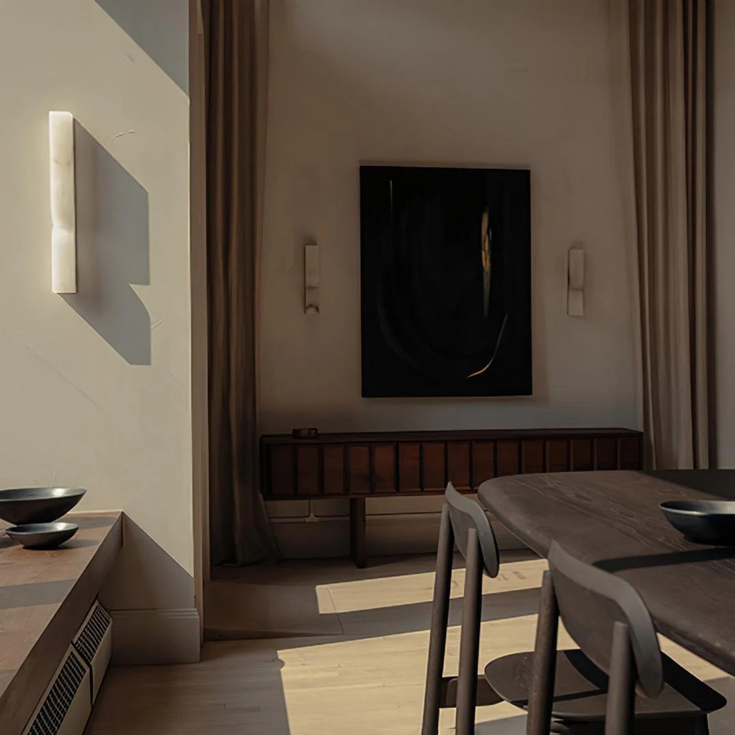 Copper &amp; Marble Wall Lamp