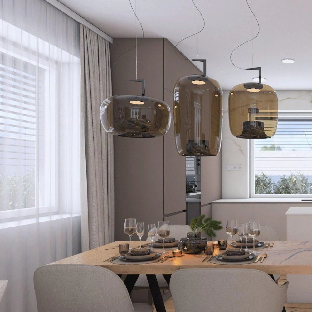 Twin Dome Pendant Lamp