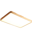 Rectangular Wood Ceiling Lamp