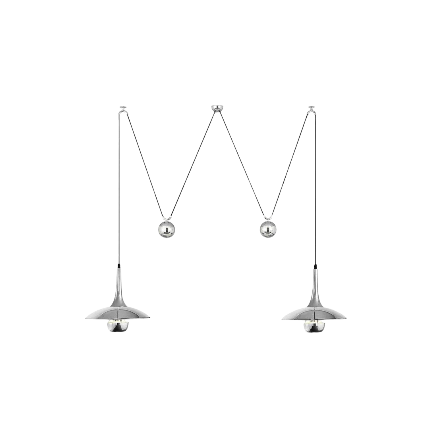 Copper &amp; Chrome Pendant Lamp