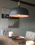 Wood Accent Cloud Pendant Lamp