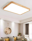 Rectangular Wood Ceiling Lamp