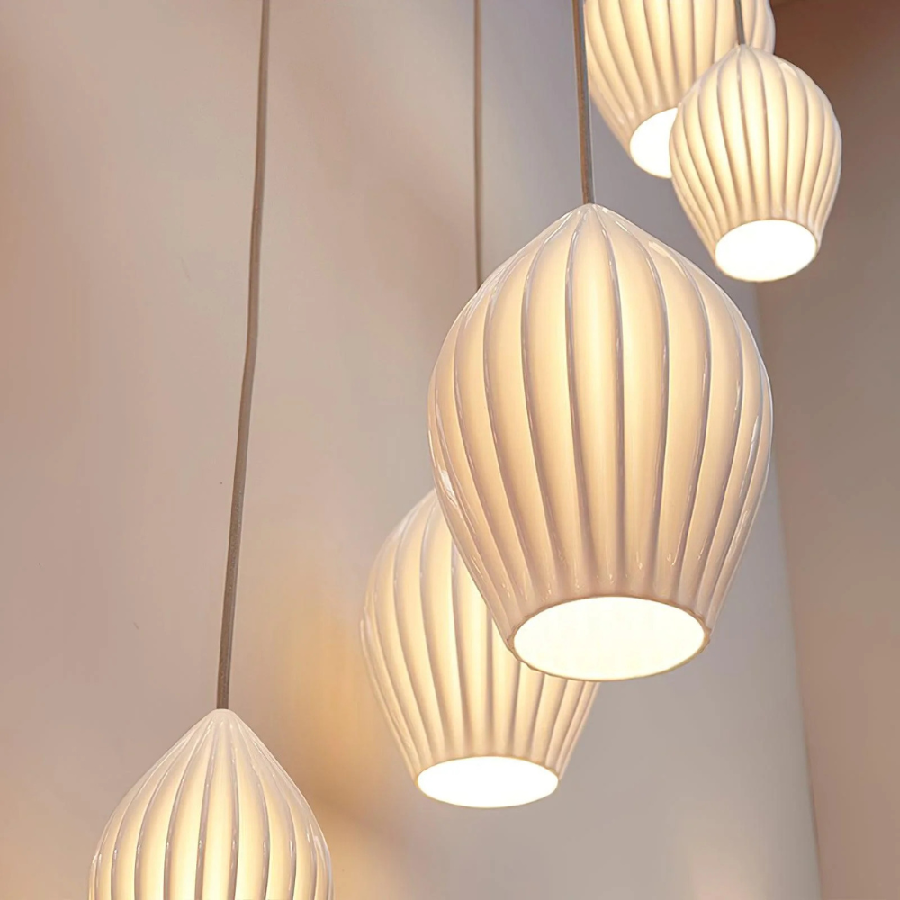 Sculptural Contoured Pendant Lamp