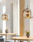 Curved Mirror-Finish Pendant Lamp