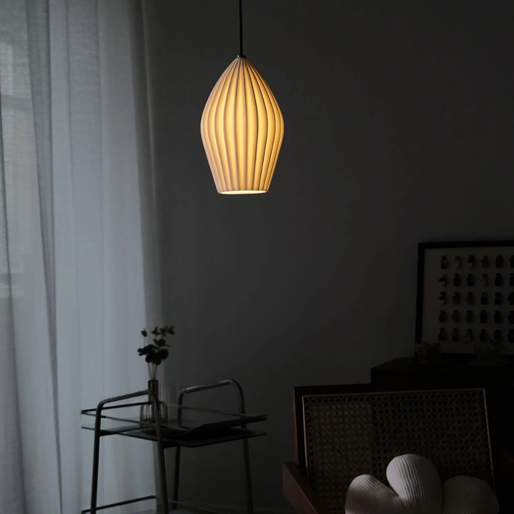 Sculptural Contoured Pendant Lamp