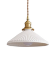 Pleated Ceramic Pendant Lamp