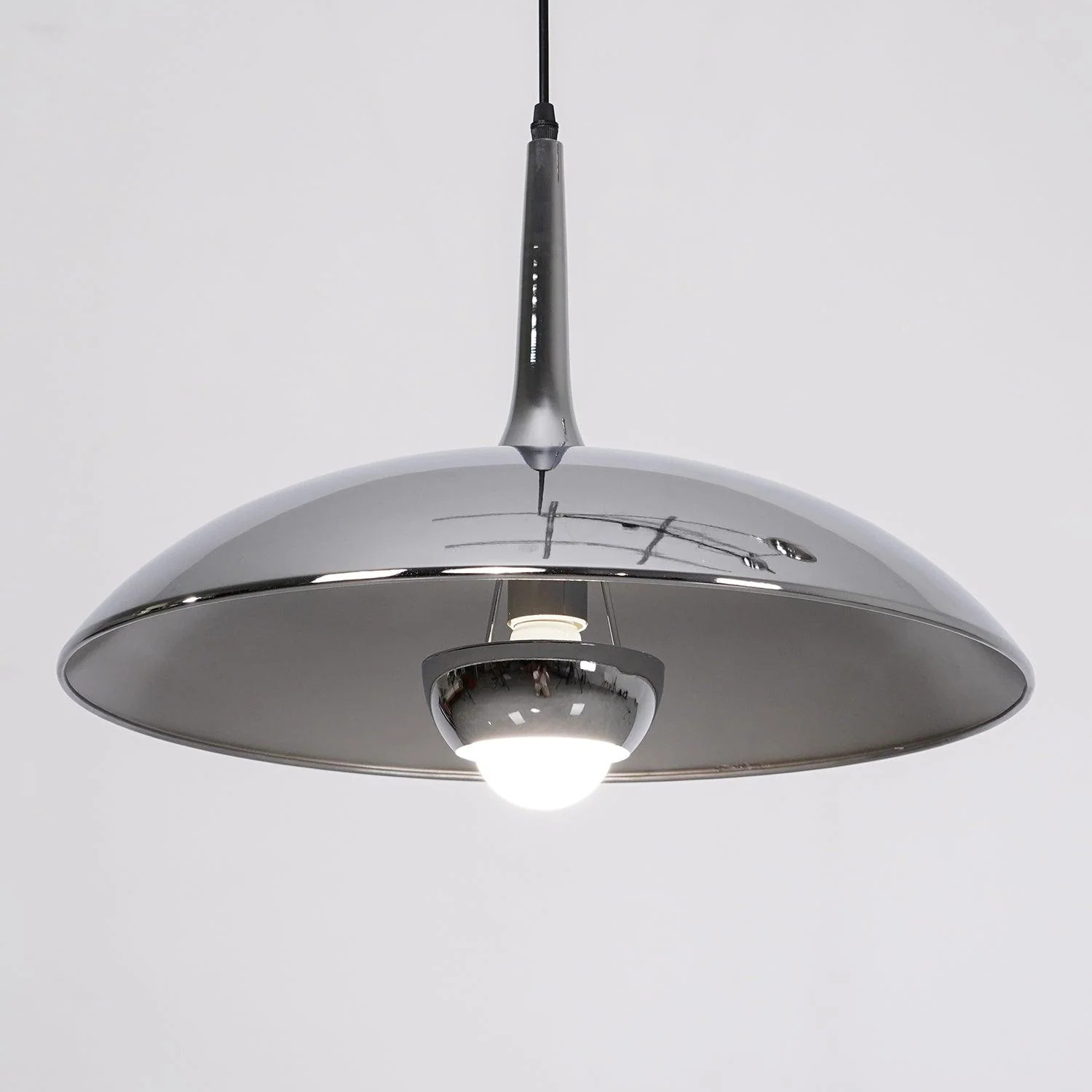 Copper &amp; Chrome Pendant Lamp