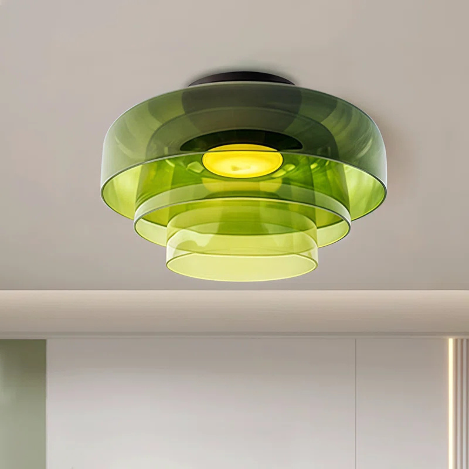 Layered Glass Ceiling Lamp