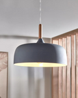 Wood Accent Cloud Pendant Lamp