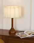 Sculptural Wooden Table Lamp