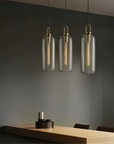 Sculptural Frosted Glass Pendant Lamp