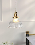 Ribbed Glass Pendant Lamp