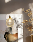 Crackled Glass Pendant Lamp