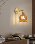 Pleated Glass Wall Lamp