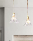 Fluted Glass Pendant Lamp