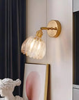 Pleated Glass Wall Lamp