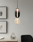 Sculptural Tinted Glass Pendant Lamp